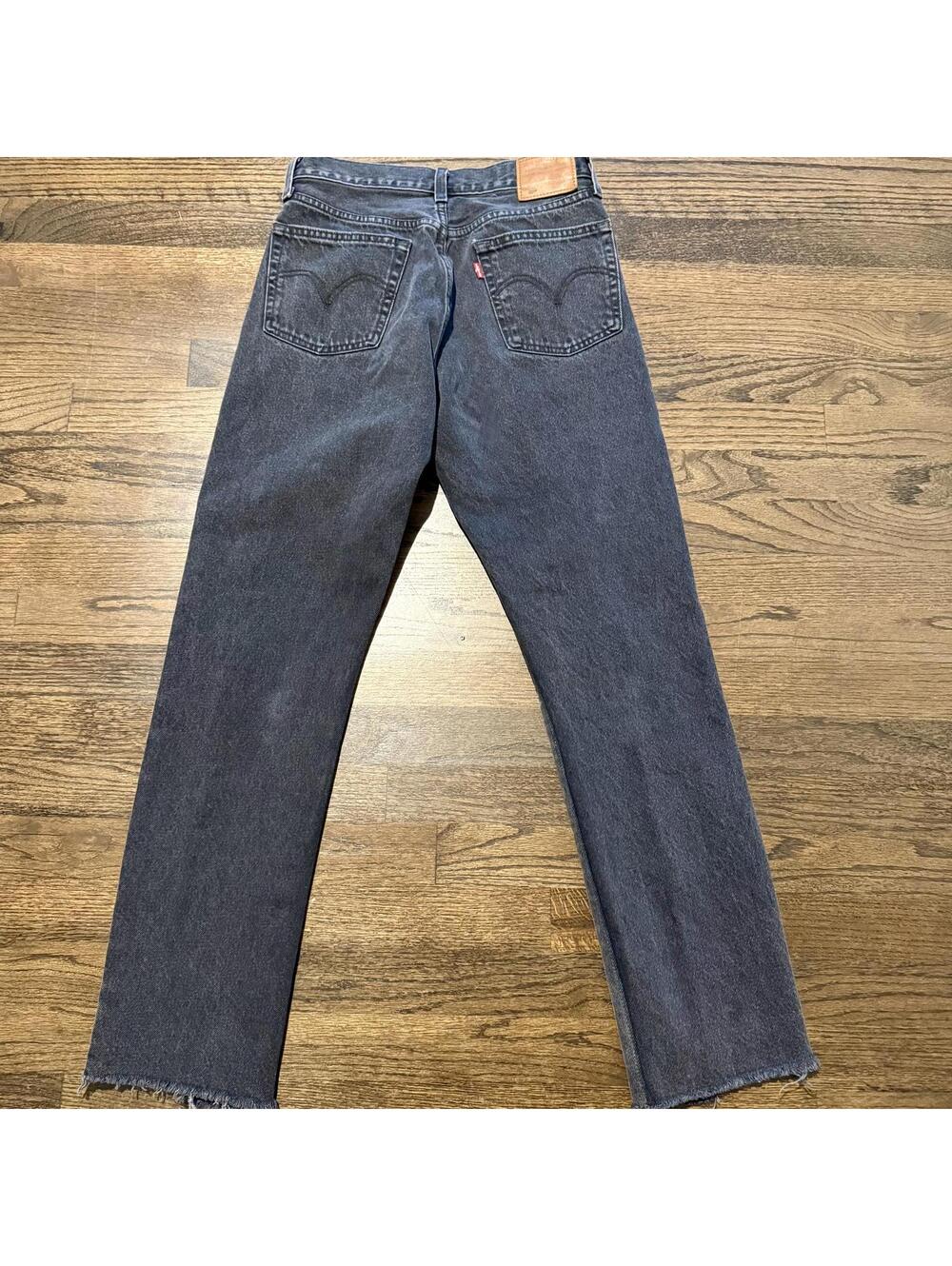 NWOT Levi's Premium 501 Women's Spliced Black & Grey Jeans Size 27W 30L - Picture 2 of 6